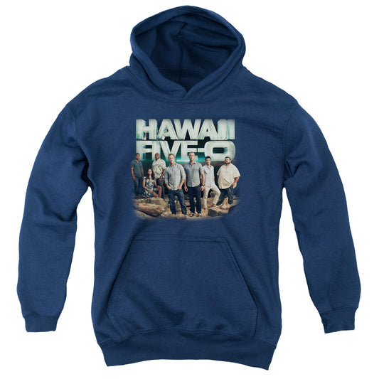 HAWAII 5 0 : CAST YOUTH PULL OVER HOODIE Navy LG