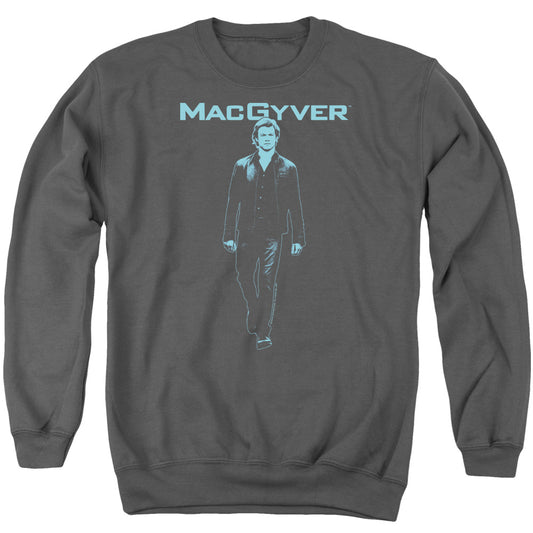 MACGYVER : MONO BLUE ADULT CREW SWEAT Charcoal MD