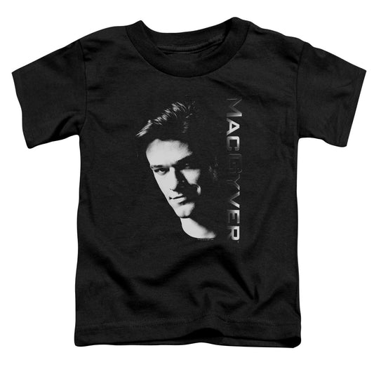 MACGYVER : FACE S\S TODDLER TEE Black LG (4T)