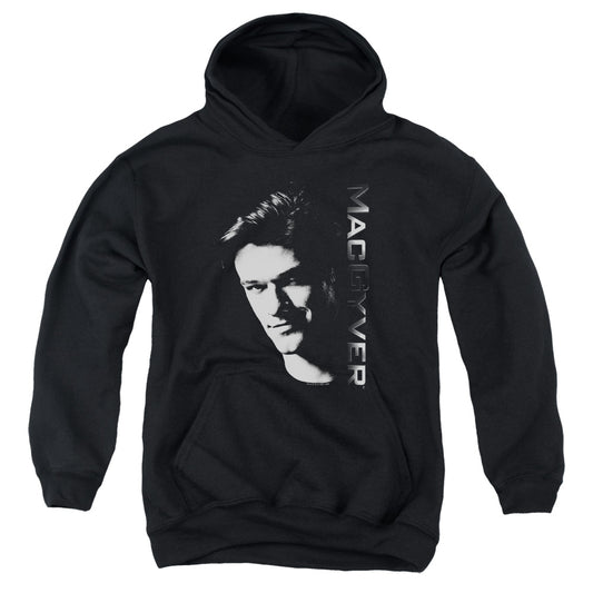MACGYVER : FACE YOUTH PULL OVER HOODIE Black LG