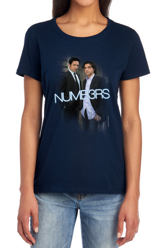 NUMB3RS : DON AND CHARLIE S\S WOMENS TEE NAVY SM