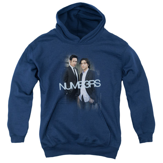 NUMB3RS : DON AND CHARLIE YOUTH PULL OVER HOODIE NAVY LG