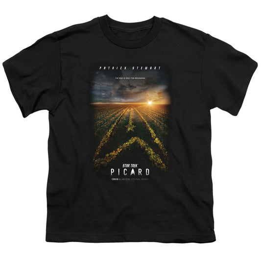 STAR TREK PICARD : PICARD POSTER S\S YOUTH 18\1 Black XL