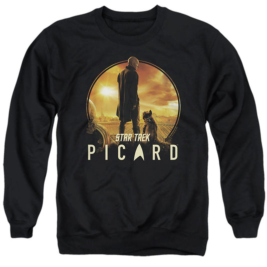 STAR TREK PICARD : A MAN AND HIS DOG ADULT CREW SWEAT Black MD