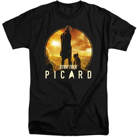 STAR TREK PICARD : A MAN AND HIS DOG ADULT TALL FIT SHORT SLEEVE Black 2X