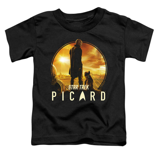 STAR TREK PICARD : A MAN AND HIS DOG S\S TODDLER TEE Black LG (4T)