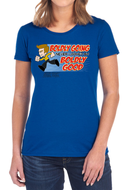 QUOGS : BOLDLY GOOD WOMENS SHORT SLEEVE ROYAL BLUE LG