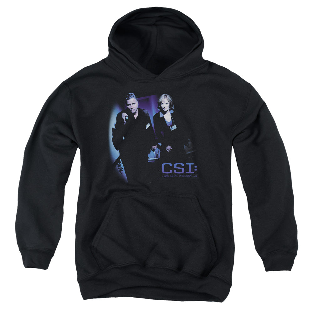 CSI : AT THE SCENE YOUTH PULL OVER HOODIE Black XL