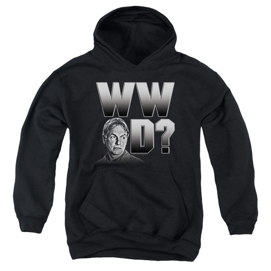 NCIS : WHAT WOULD GIBBS DO YOUTH PULL OVER HOODIE BLACK MD