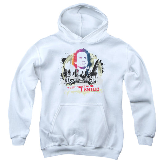 TAXI : SMILING JIM YOUTH PULL OVER HOODIE White LG