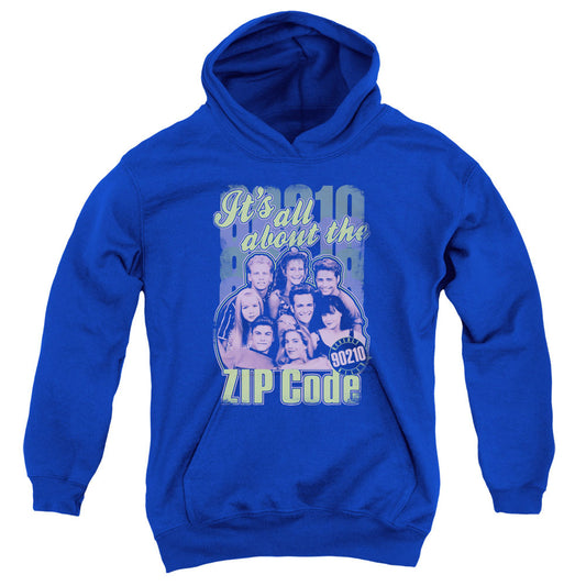 90210 : ZIP CODE YOUTH PULL-OVER HOODIE ROYAL BLUE LG