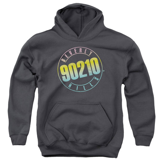 90210 : COLOR BLEND LOGO YOUTH PULL-OVER HOODIE CHARCOAL LG