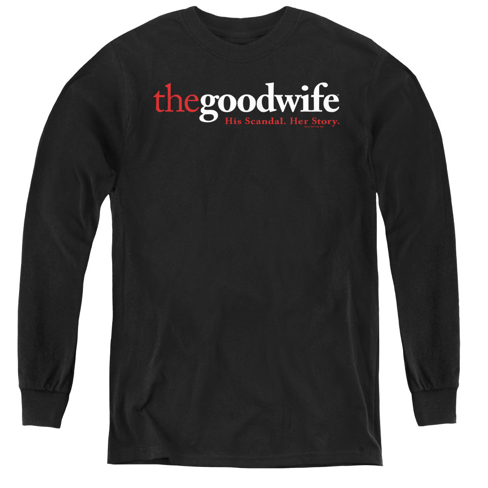 THE GOOD WIFE : LOGO L\S YOUTH BLACK SM