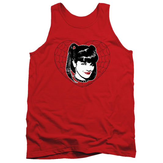 NCIS : ABBY HEART ADULT TANK RED SM
