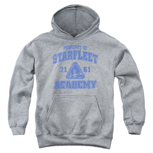 STAR TREK : OLD SCHOOL YOUTH PULL OVER HOODIE ATHLETIC HEATHER MD