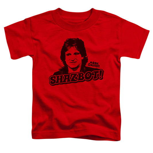 MORK AND MINDY : SHAZBOT S\S TODDLER TEE RED LG (4T)