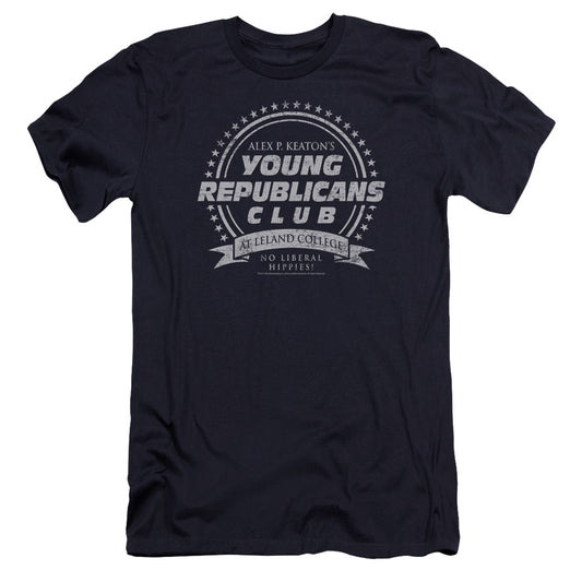 FAMILY TIES : YOUNG REPUBLICANS CLUB PREMIUM CANVAS ADULT SLIM FIT 30\1 NAVY 2X