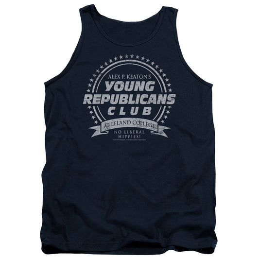 FAMILY TIES : YOUNG REPUBLICANS CLUB ADULT TANK NAVY LG