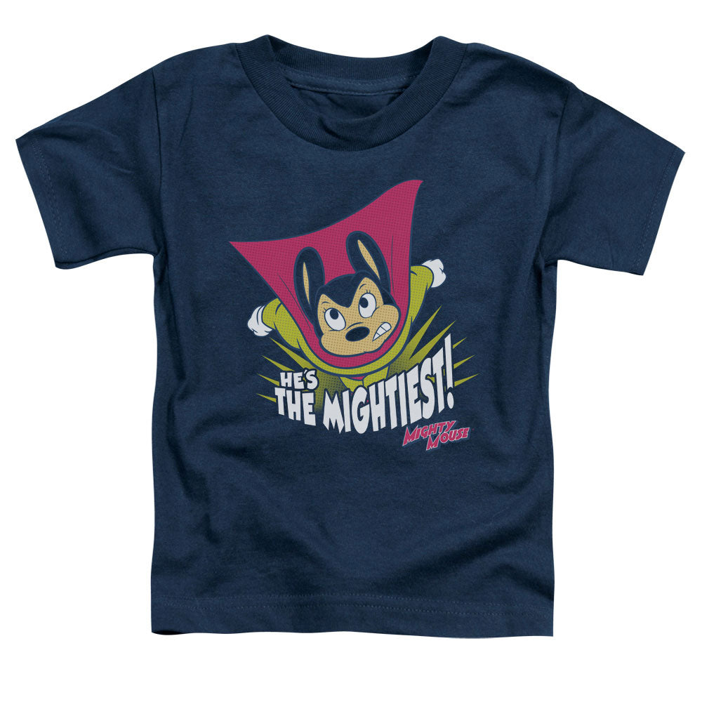 MIGHTY MOUSE : THE MIGHTIEST S\S TODDLER TEE Navy LG (4T)