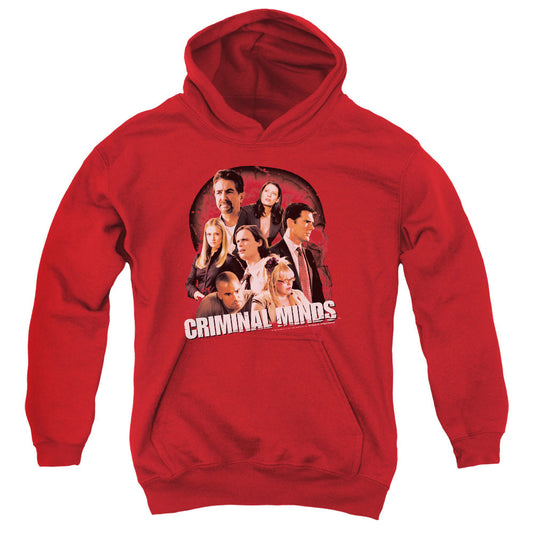 CRIMINAL MINDS : BRAIN TRUST YOUTH PULL OVER HOODIE RED XL