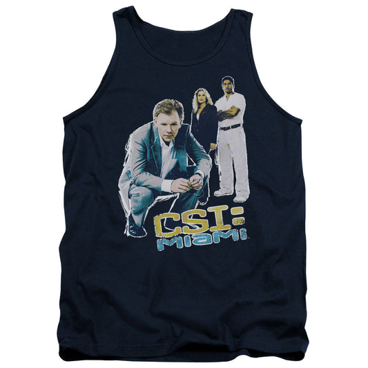CSI : MIAMI : IN PERSPECTIVE ADULT TANK NAVY LG