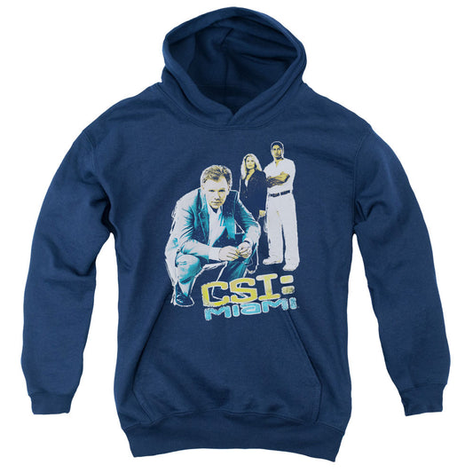 CSI : MIAMI : IN PERSPECTIVE YOUTH PULL OVER HOODIE NAVY MD