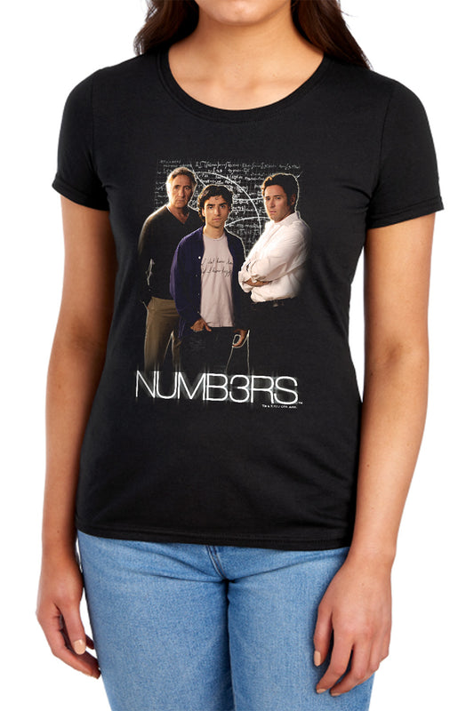 NUMB3ERS : EQUATIONS S\S WOMENS TEE BLACK MD