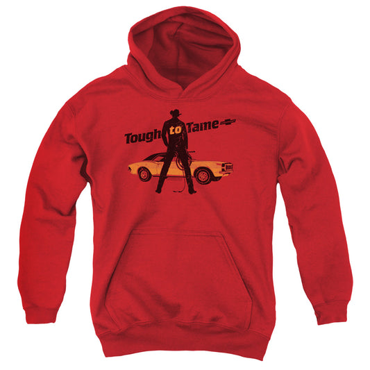 CHEVROLET : TOUGH TO TAME YOUTH PULL OVER HOODIE Red LG