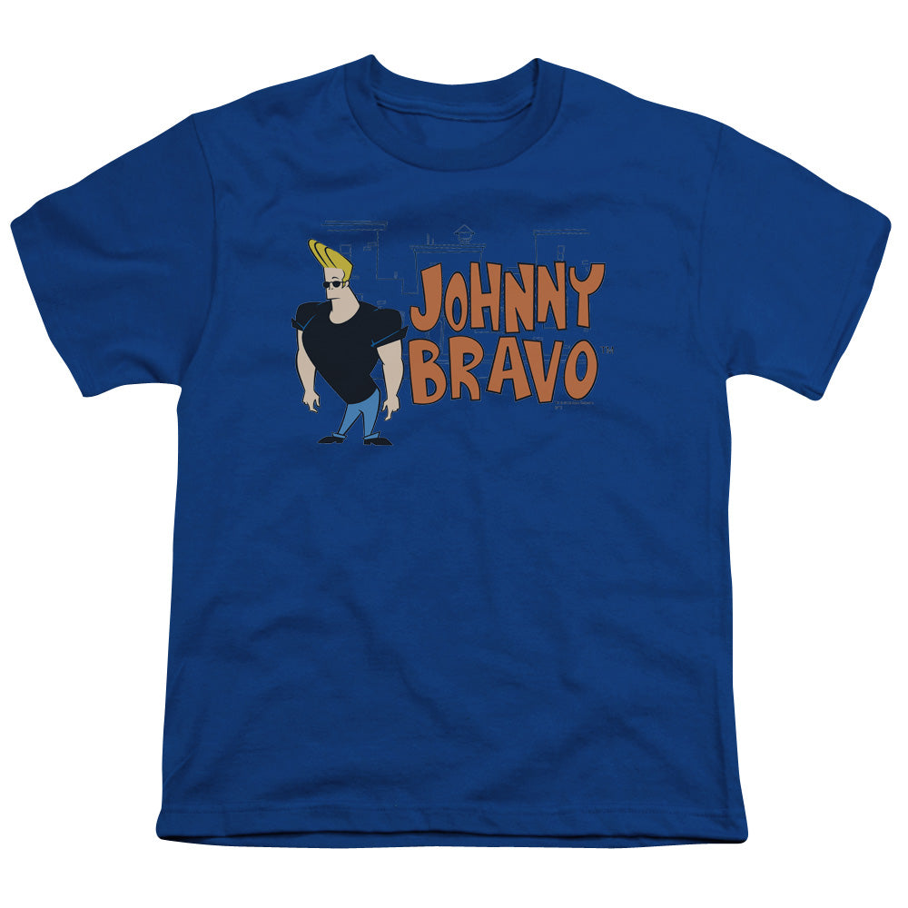 JOHNNY BRAVO : JOHNNY LOGO S\S YOUTH 18\1 ROYAL BLUE XL