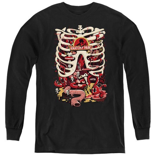 RICK AND MORTY : ANATOMY PARK LOGO L\S YOUTH Black MD