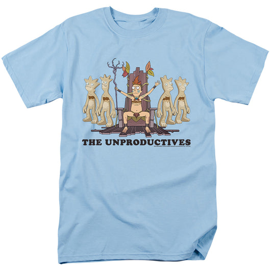 RICK AND MORTY : THE UNPRODUCTIVES S\S ADULT 18\1 Light Blue 2X