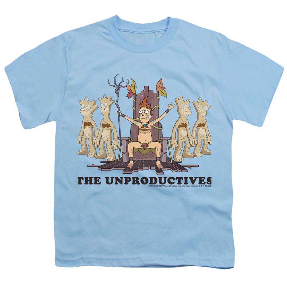 RICK AND MORTY : THE UNPRODUCTIVES S\S YOUTH 18\1 Light Blue XL