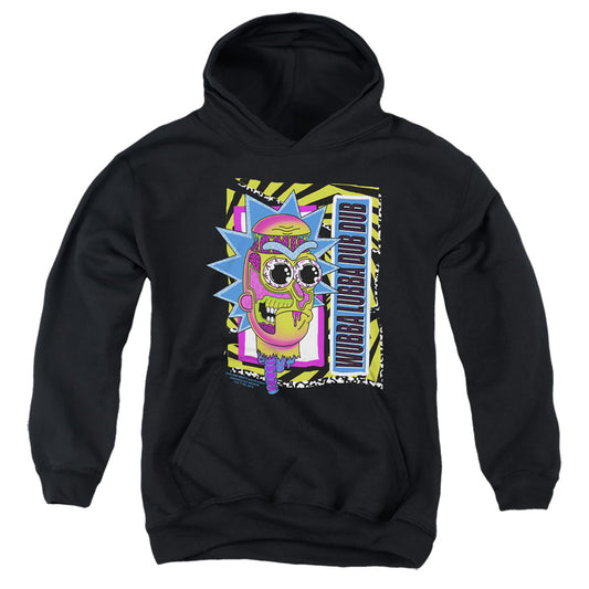 RICK AND MORTY : WUBBA LUBBA DUB DUB YOUTH PULL OVER HOODIE Black LG