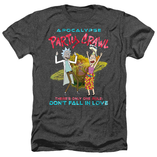 RICK AND MORTY : APOCALYPSE PARTY CRAWL ADULT HEATHER Black XL