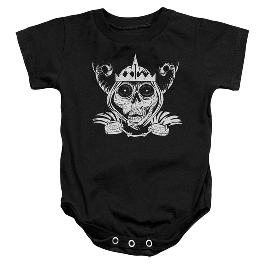 ADVENTURE TIME : SKULL FACE INFANT SNAPSUIT Black XL (24 Mo)