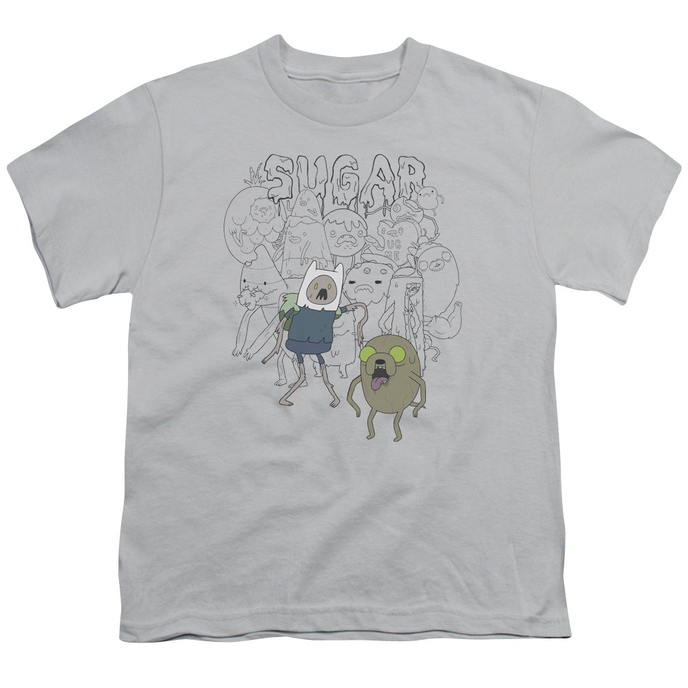 ADVENTURE TIME : SUGAR ZOMBIES S\S YOUTH 18\1 Silver XL