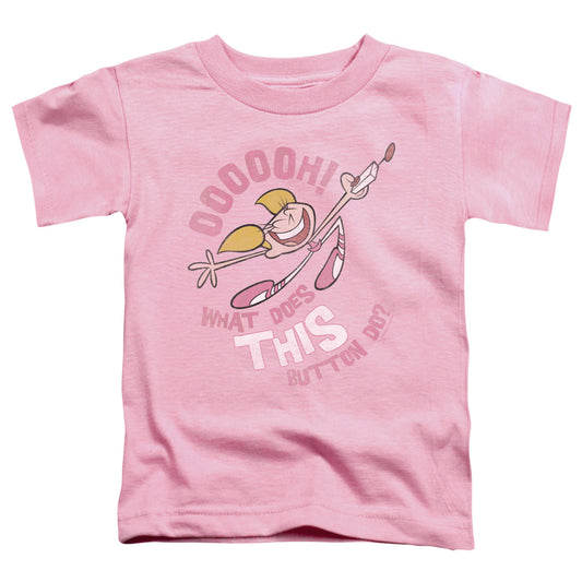 DEXTER'S LABORATORY : BUTTON S\S TODDLER TEE Pink LG (4T)