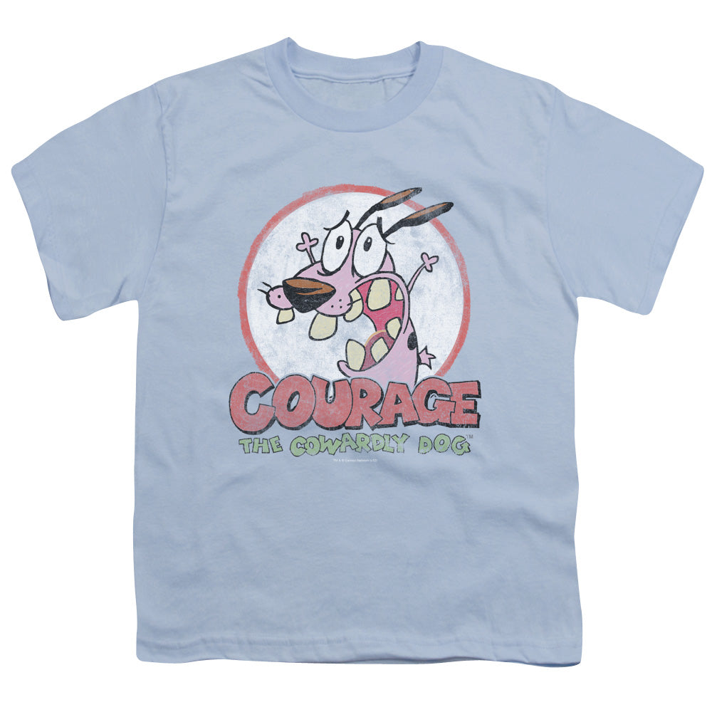 COURAGE THE COWARDLY DOG : VINTAGE COURAGE S\S YOUTH 18\1 LIGHT BLUE SM