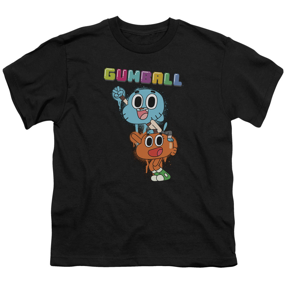 AMAZING WORLD OF GUMBALL : GUMBALL SPRAY S\S YOUTH 18\1 Black MD