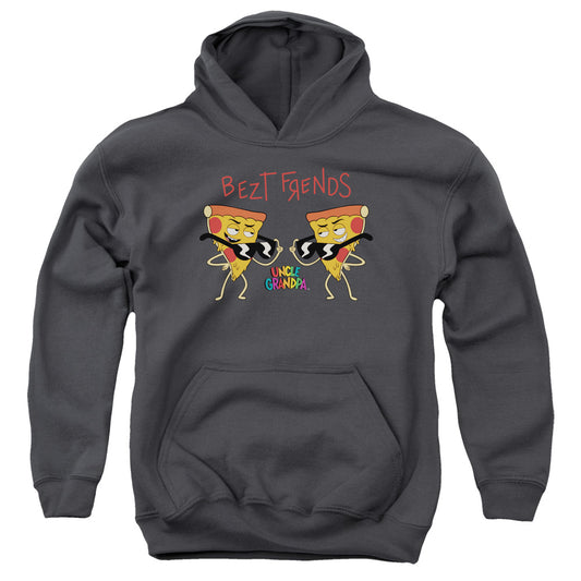 UNCLE GRANDPA : BEZT FRENDS YOUTH PULL OVER HOODIE Charcoal LG