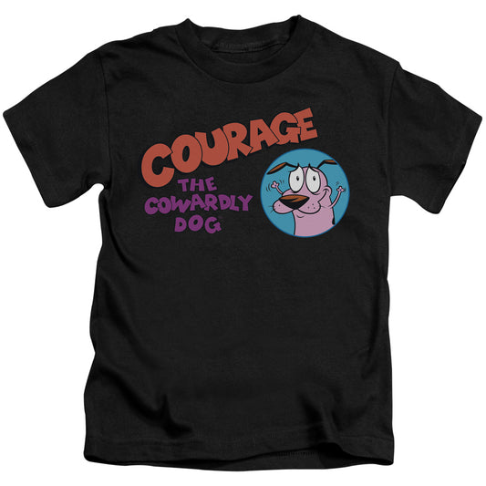 COURAGE THE COWARDLY DOG : COURAGE LOGO S\S JUVENILE 18\1 Black MD (5\6)