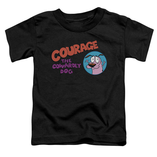 COURAGE THE COWARDLY DOG : COURAGE LOGO S\S TODDLER TEE Black SM (2T)