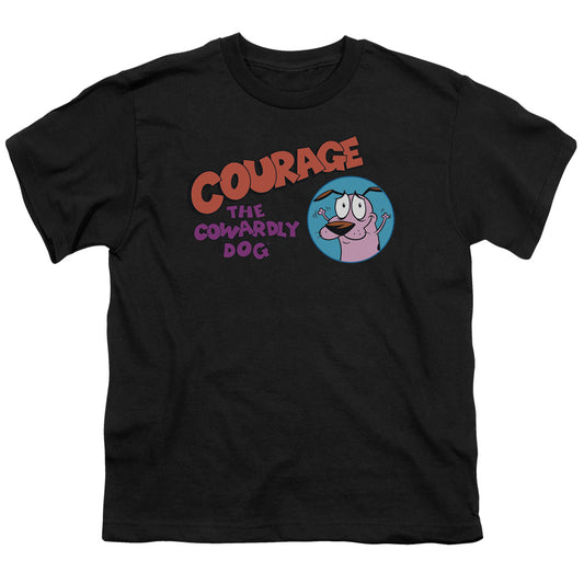 COURAGE THE COWARDLY DOG : COURAGE LOGO S\S YOUTH 18\1 Black LG