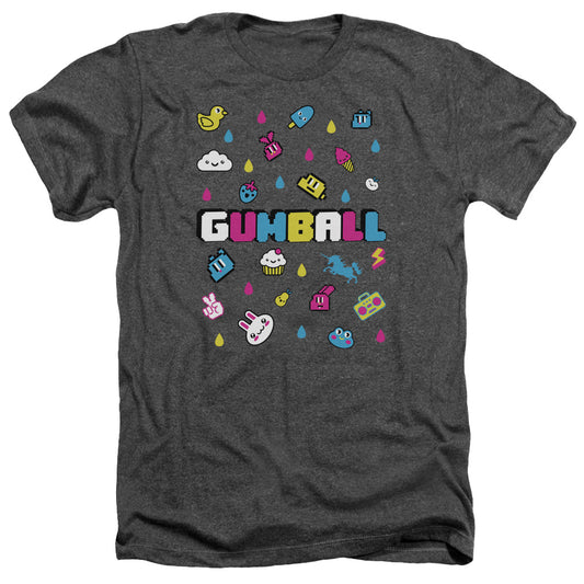 AMAZING WORLD OF GUMBALL : FUN DROPS ADULT HEATHER Charcoal LG