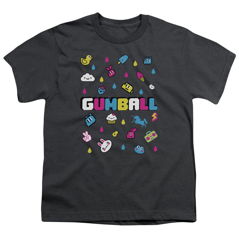 AMAZING WORLD OF GUMBALL : FUN DROPS S\S YOUTH 18\1 Charcoal LG