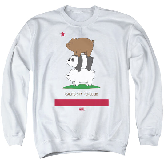 WE BARE BEARS : CALI STACK ADULT CREW SWEAT White MD