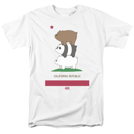 WE BARE BEARS : CALI STACK S\S ADULT 18\1 White 2X