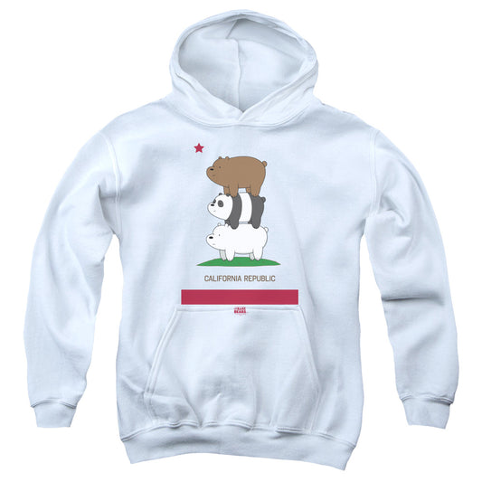 WE BARE BEARS : CALI STACK YOUTH PULL OVER HOODIE White LG