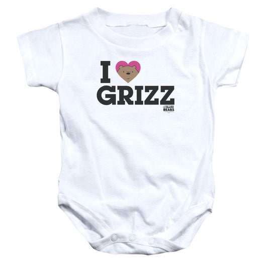 WE BARE BEARS : HEART GRIZZ INFANT SNAPSUIT White LG (18 Mo)
