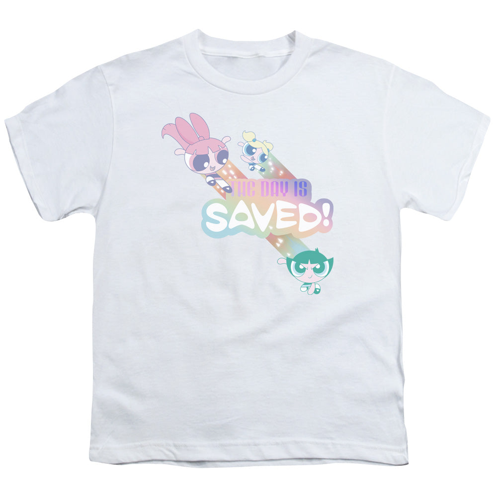 POWERPUFF GIRLS : THE DAY IS SAVED S\S YOUTH 18\1 White XL